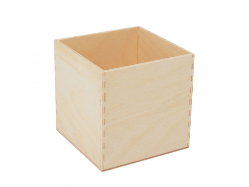 Wooden desk organizer - 10 x 10 x 9,8 cm