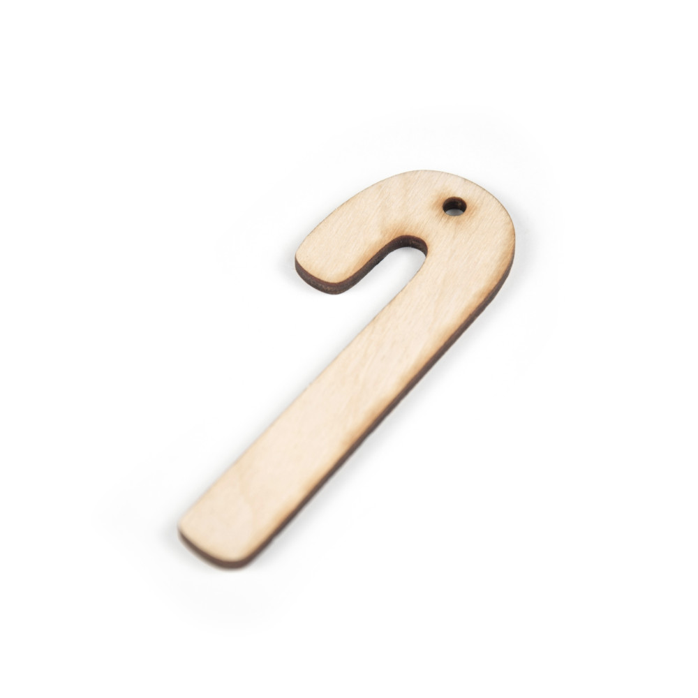 Drewniana zawieszka - Simply Crafting - laska cukrowa, 8 cm