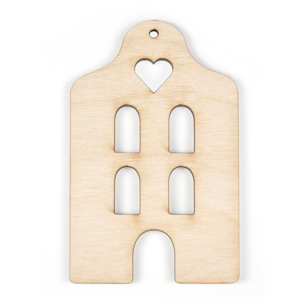 Wooden house pendant - Simply Crafting - 10 cm