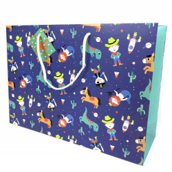 Gift paper bag, Boy - Clairefontaine - 37,3 x 11,8 x 27,5 cm