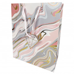 Gift paper bag, Marble - Clairefontaine - 26,5 x 14 x 33 cm