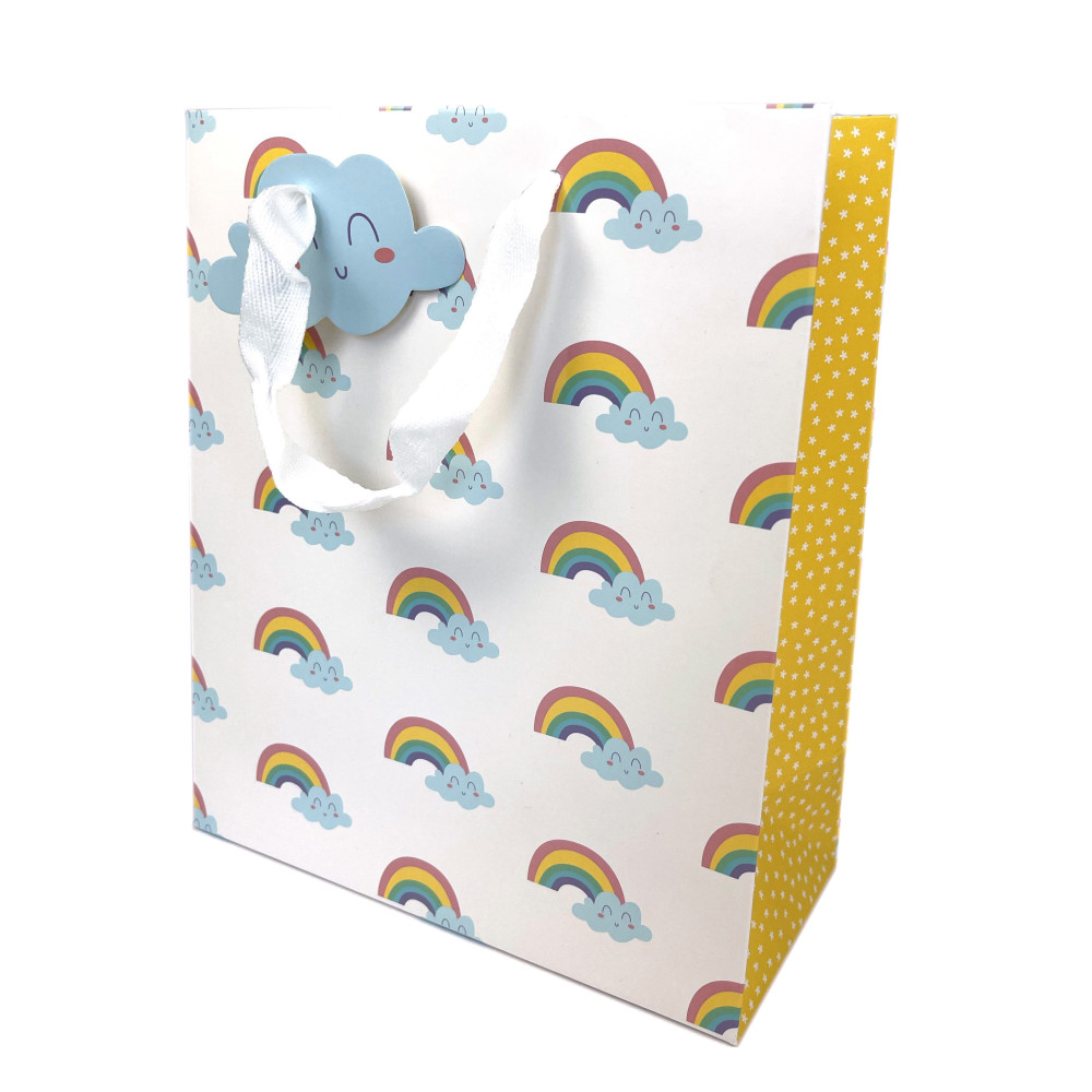 Gift paper bag, Rainbow - Clairefontaine - 21,5 x 10,2 x 25,3 cm