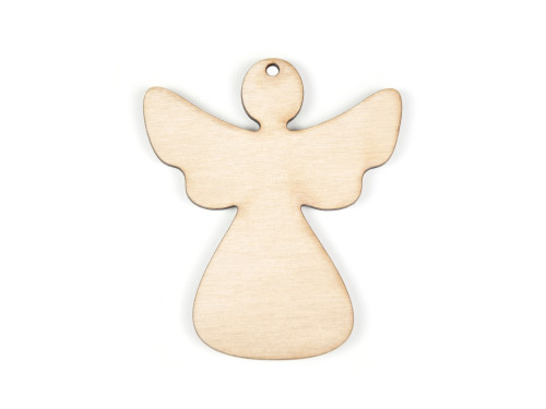 Drewniana zawieszka - Simply Crafting - aniołek, 7,5 cm