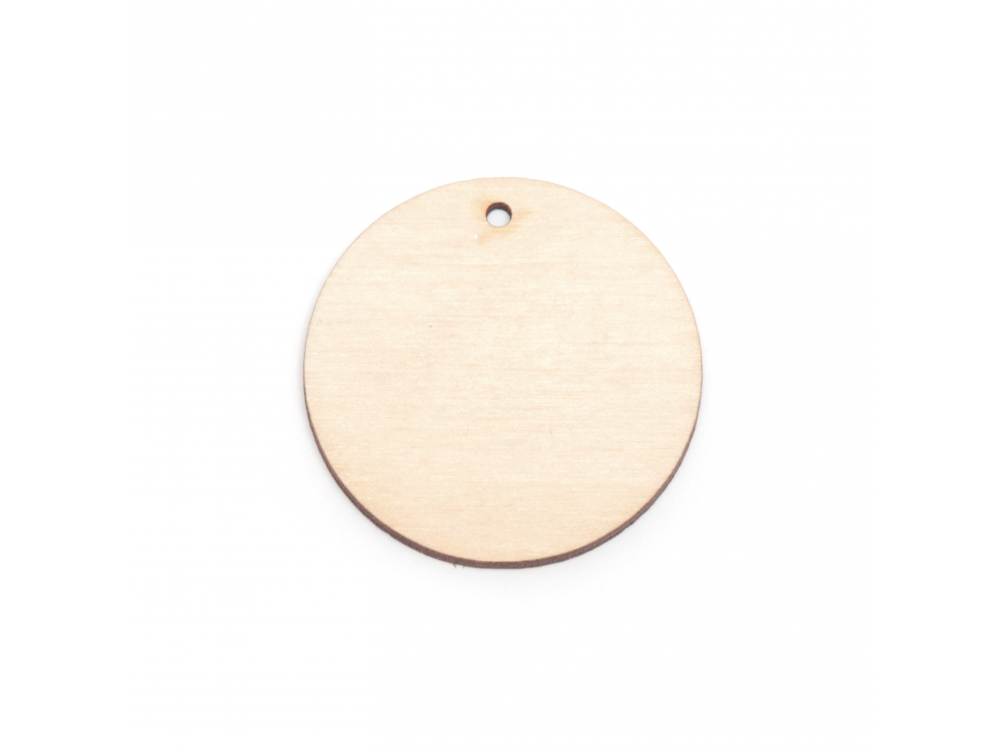 Drewniana zawieszka - Simply Crafting - kółko, 6 cm