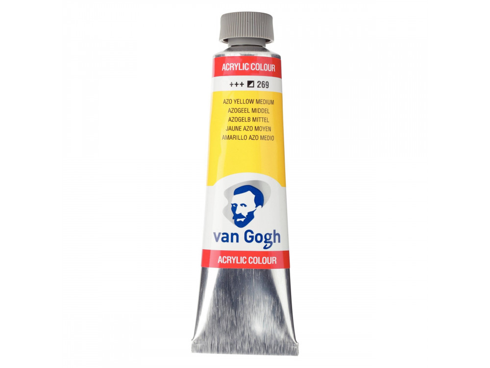 Acrylic Colour paint - Van Gogh - Azo Yellow Medium, 40 ml