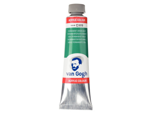 Acrylic Colour paint - Van Gogh - Permanent Green Deep, 40 ml