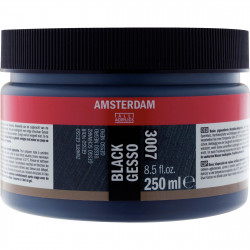 Grunt malarski, podkład Gesso - Amsterdam - czarny, 250 ml