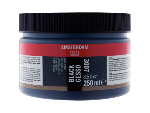 Gesso primer - Amsterdam - black, 250 ml