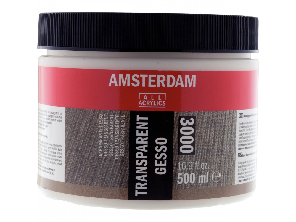 Gesso primer - Amsterdam - transparent, 500 ml