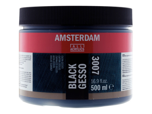 Gesso primer - Amsterdam - black, 500 ml