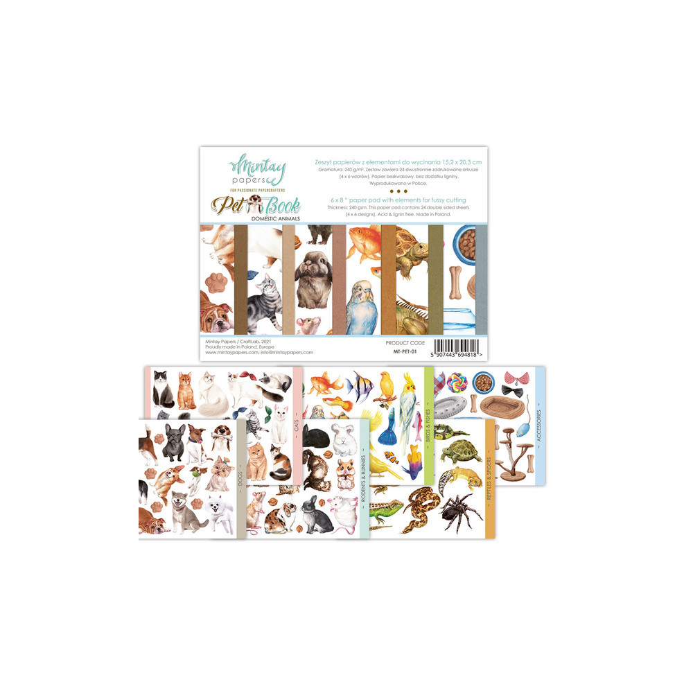 Elementy do wycinania 15 x 20 cm - Mintay - Pet Book