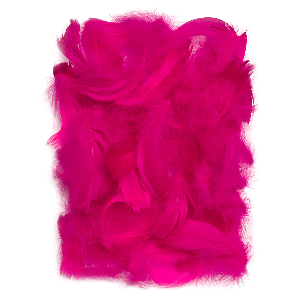Decorative feathers - DpCraft - dark pink, 10 g