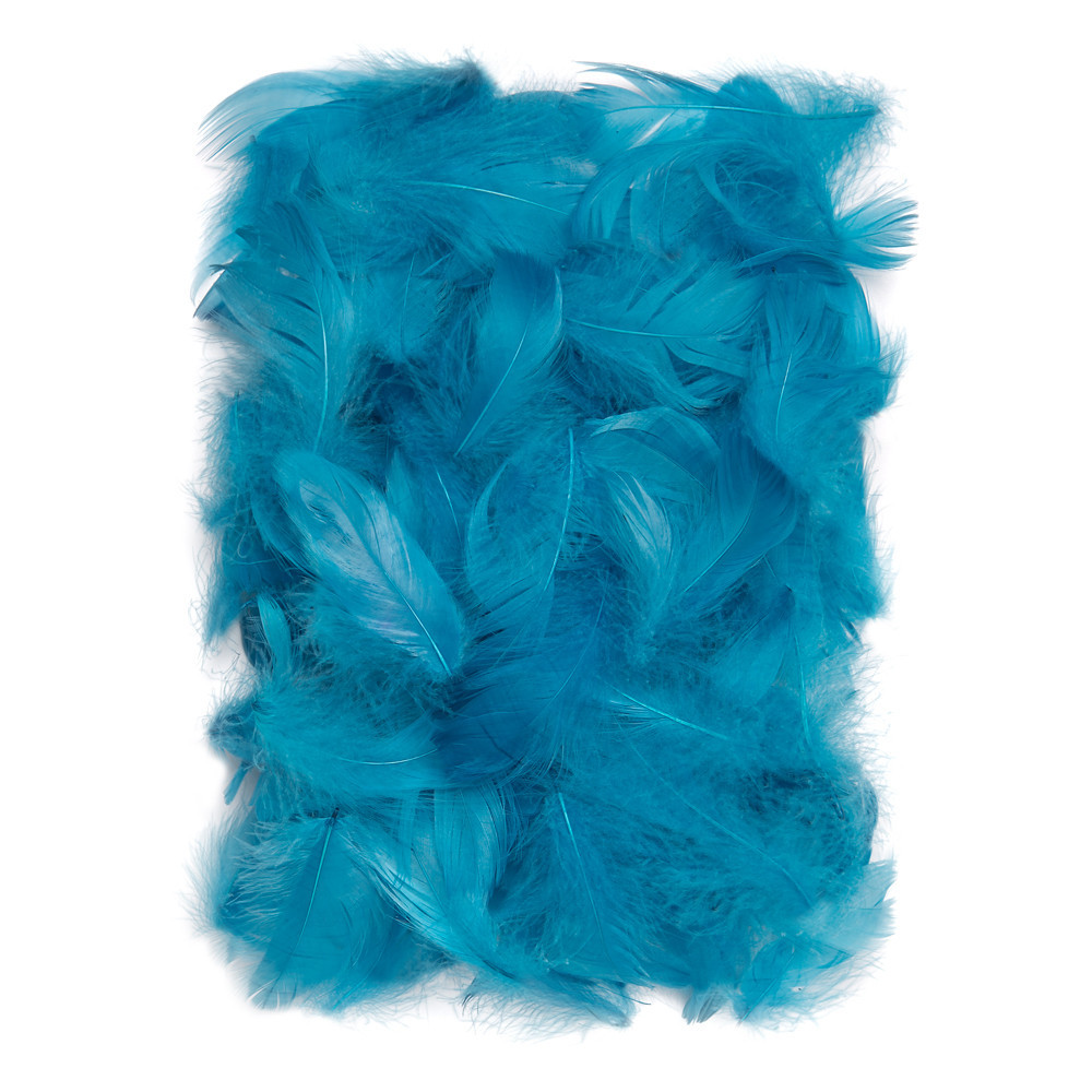 Decorative feathers - DpCraft - turquoise, 10 g