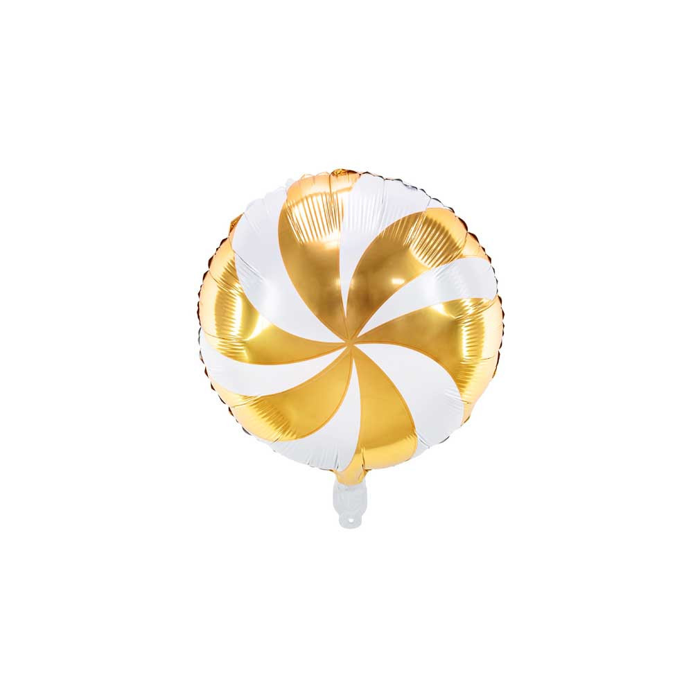 Balon foliowy Cukierek - złoty, 35 cm