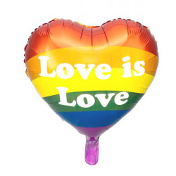 Balon foliowy Love is Love - serce, 35 cm