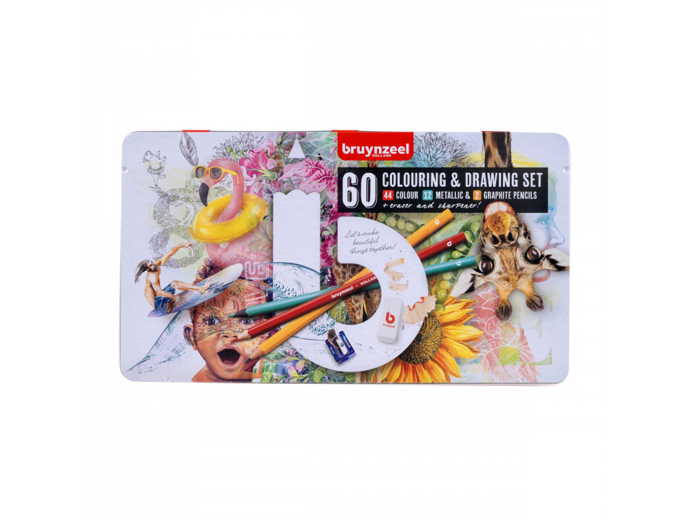 Creative Artists drawing and coloring set - Bruynzeel - 60 pcs