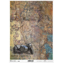 Decoupage rice paper A4 - ITD Collection - R1907