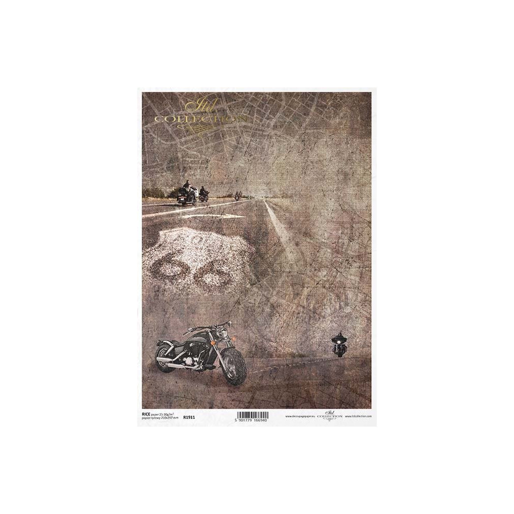 Papier do decoupage A4 - ITD Collection - ryżowy, R1911