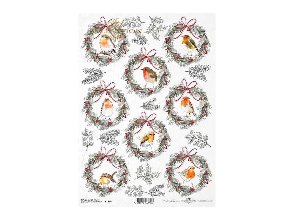 Decoupage rice paper A4 - ITD Collection - R1919