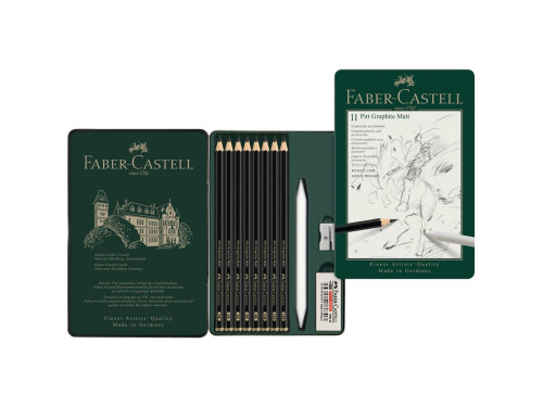 Set of Pitt Graphite Matt Pencils - Faber-Castell - 8 pcs