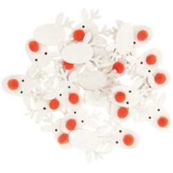 Wooden confetti Reindeers - Rico Design - white, 2,3 cm, 24 pcs.