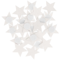 Wooden christmas stickers Stars - Rico Design - white, 24 pcs.