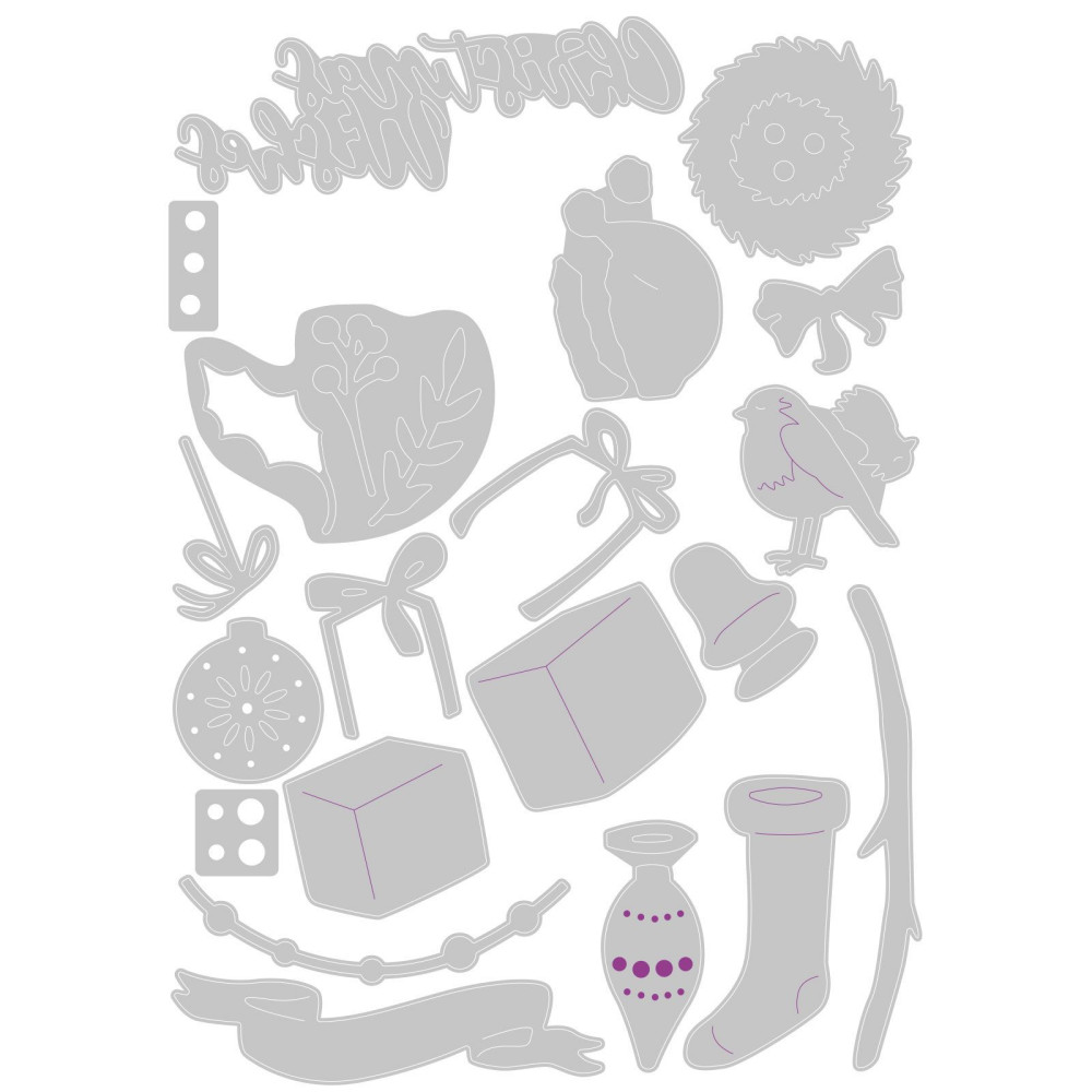 Zestaw wykrojników Thinlits - Sizzix - Christmas Decorations, 20 szt.