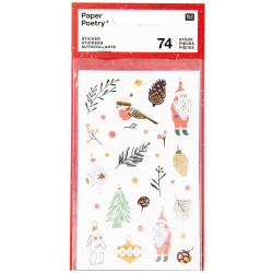 Christmas stickers Paper Poetry - Rico Design - Nostalgic, 74 pcs.