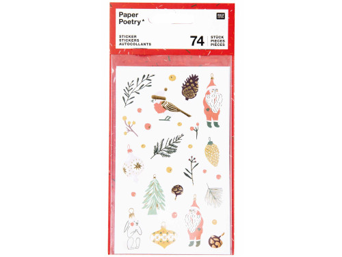 Christmas stickers Paper Poetry - Rico Design - Nostalgic, 74 pcs.