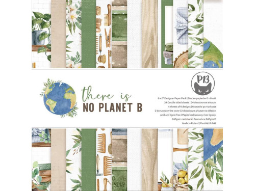 Zestaw papierów do scrapbookingu 15,3 x 15,3 cm - Piątek Trzynastego - There is no Planet B