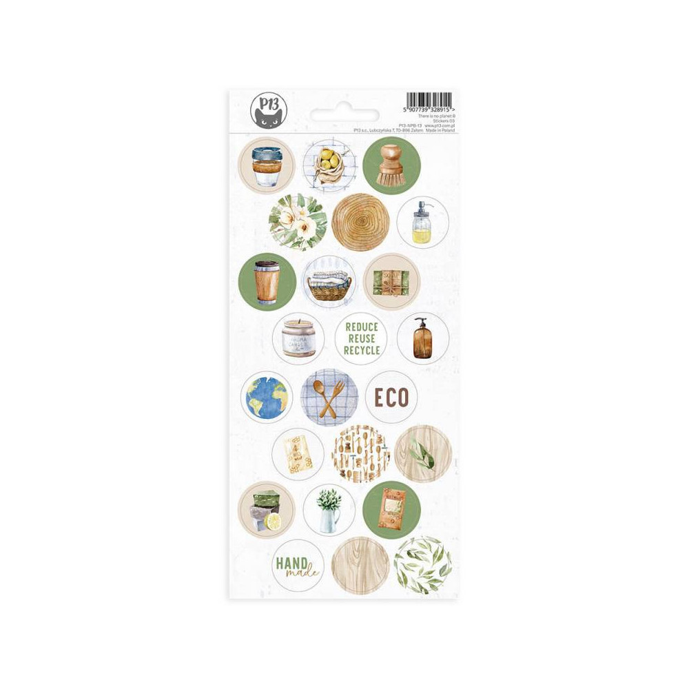 Arkusz naklejek 10,5 x 23 cm - Piątek Trzynastego - There is no Planet B 03