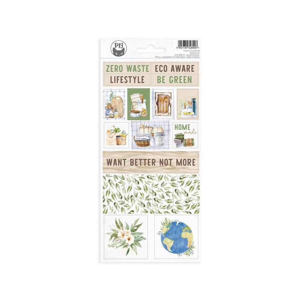 Set of stickers 10,5 x 23 cm - Piątek Trzynastego - There is no Planet B 02