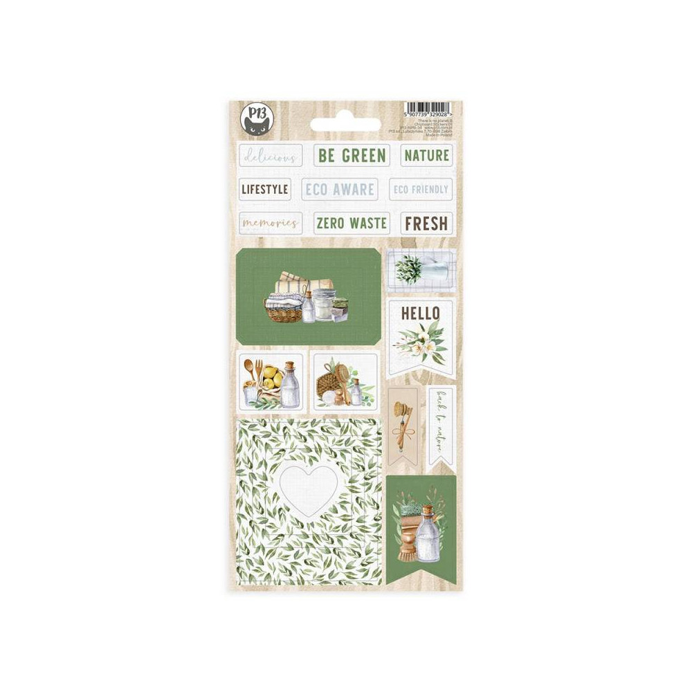 Set of cardboard stickers 10,5 x 22 cm - Piątek Trzynastego - There is no Planet B 01