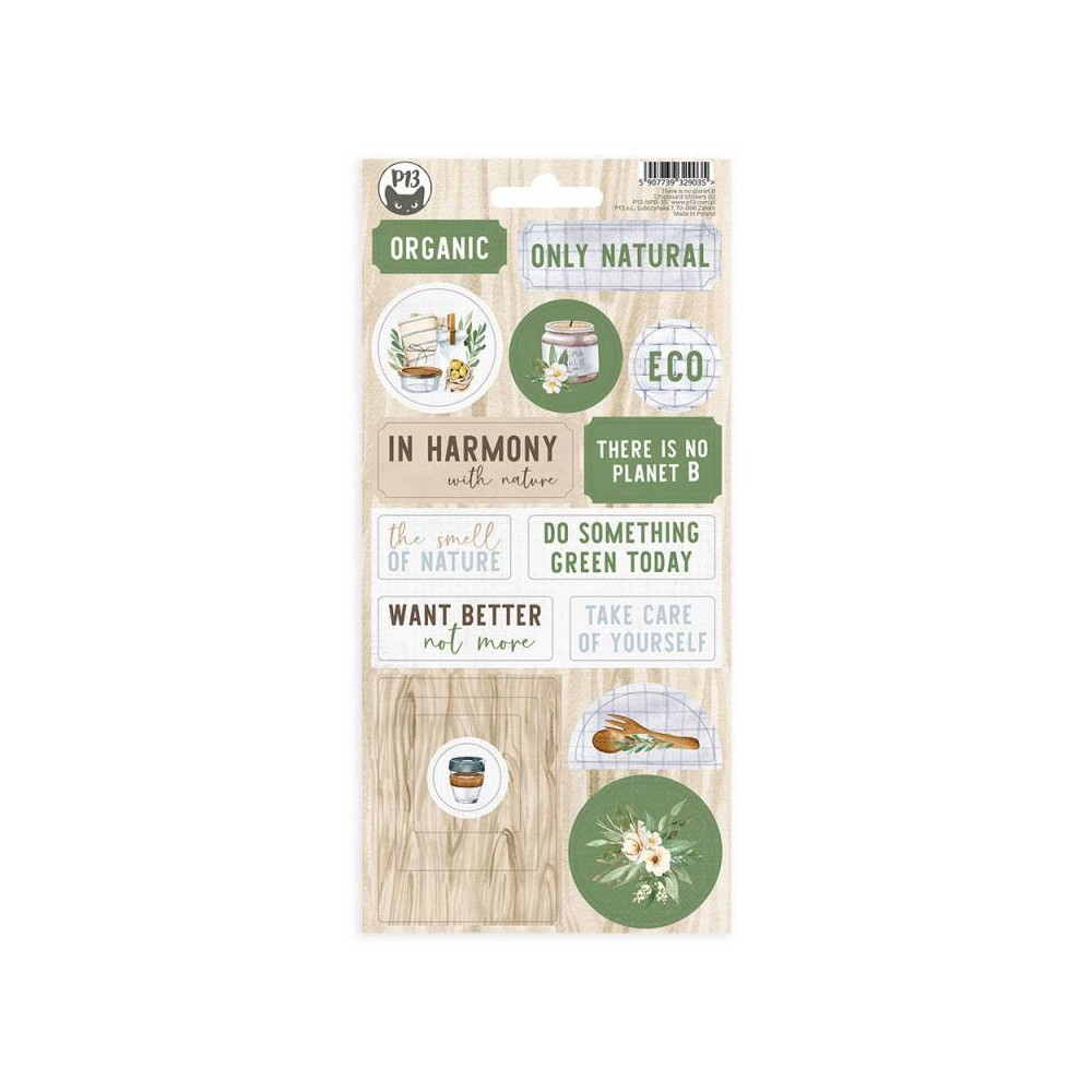 Set of cardboard stickers 10,5 x 22 cm - Piątek Trzynastego - There is no Planet B 02