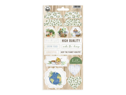 Arkusz tekturowych naklejek 10,5 x 22 cm - Piątek Trzynastego - There is no Planet B 03