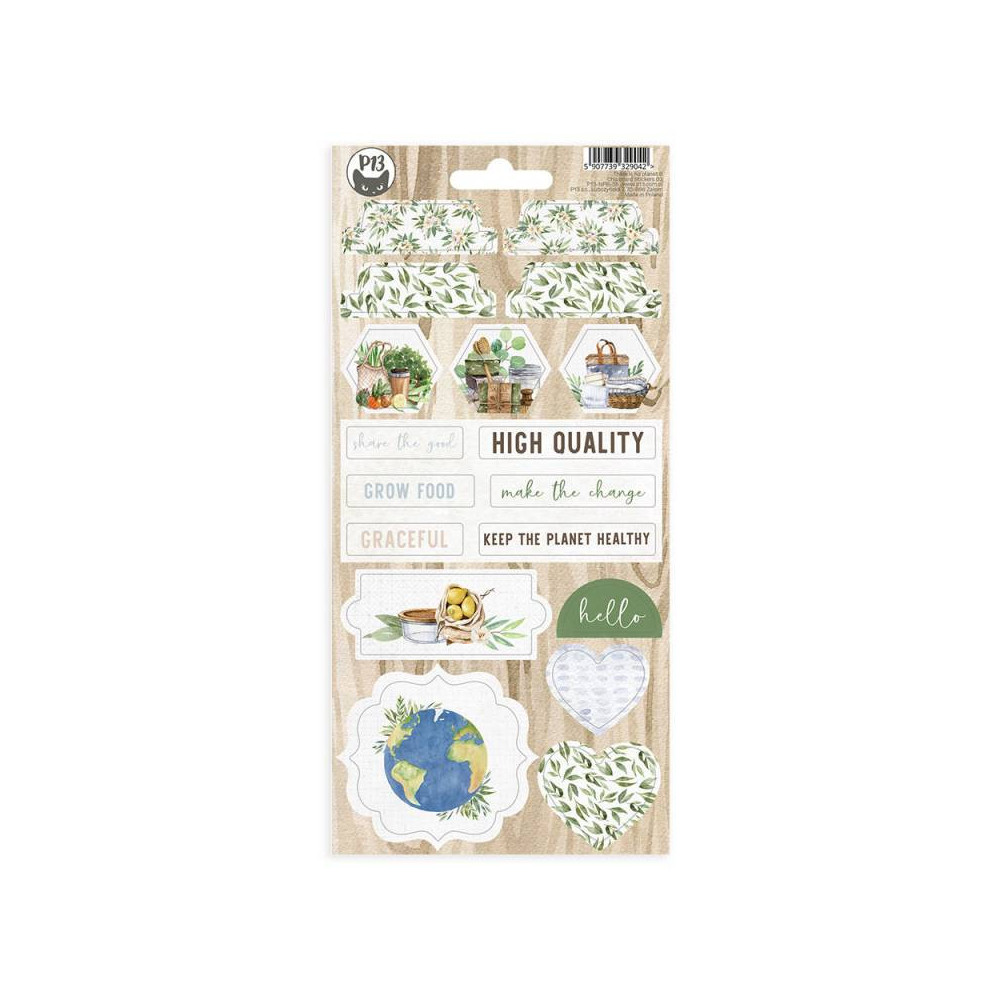 Set of cardboard stickers 10,5 x 22 cm - Piątek Trzynastego - There is no Planet B 03