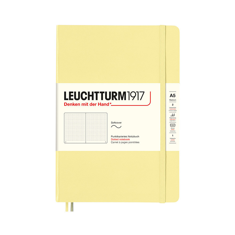 Notebook A5 - Leuchtturm1917 - dotted, soft cover, Vanilla, 80 g/m2