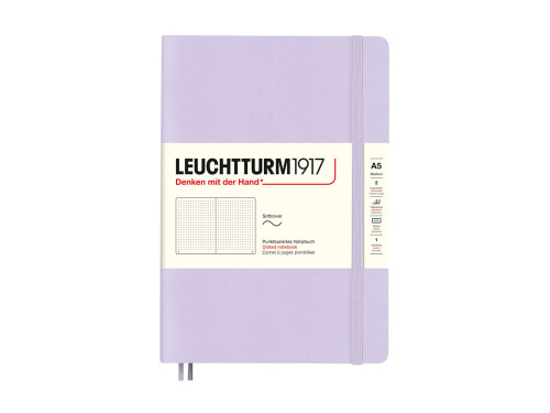 Notatnik Smooth Colours A5 - Leuchtturm1917 -  w kropki, miękka okładka, Lilac, 80 g/m2