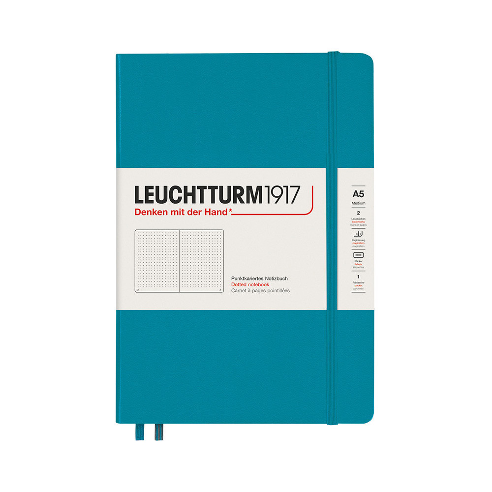 Notebook A5 - Leuchtturm1917 - dotted, hard covered, Ocean, 80 g/m2