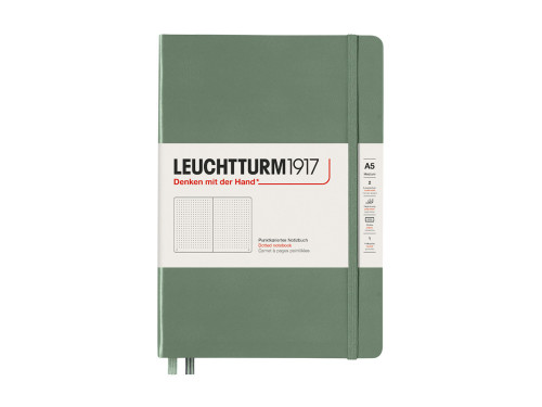 Notebook A5 - Leuchtturm1917 - dotted, hard covered, Olive, 80 g/m2