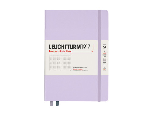 Notatnik Smooth Colours A5 - Leuchtturm1917 -  w kropki, twarda okładka, Lilac, 80 g/m2
