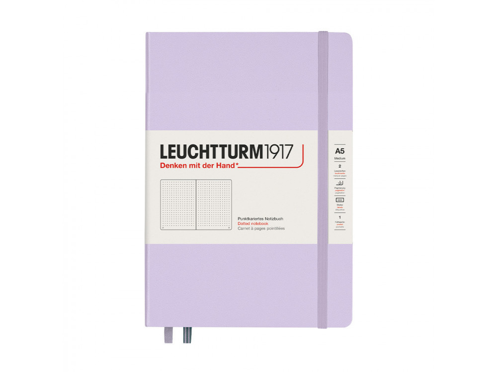 Notebook A5 - Leuchtturm1917 - dotted, hard covered, Lilac, 80 g/m2