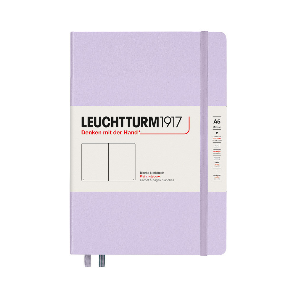 Notebook A5 - Leuchtturm1917 - plain, hard covered, Lilac, 80 g/m2