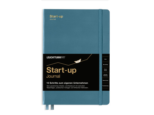 Notebook Start-Up Journal A5 - Leuchtturm1917 - hard covered, Stone Blue, 100 g/m2