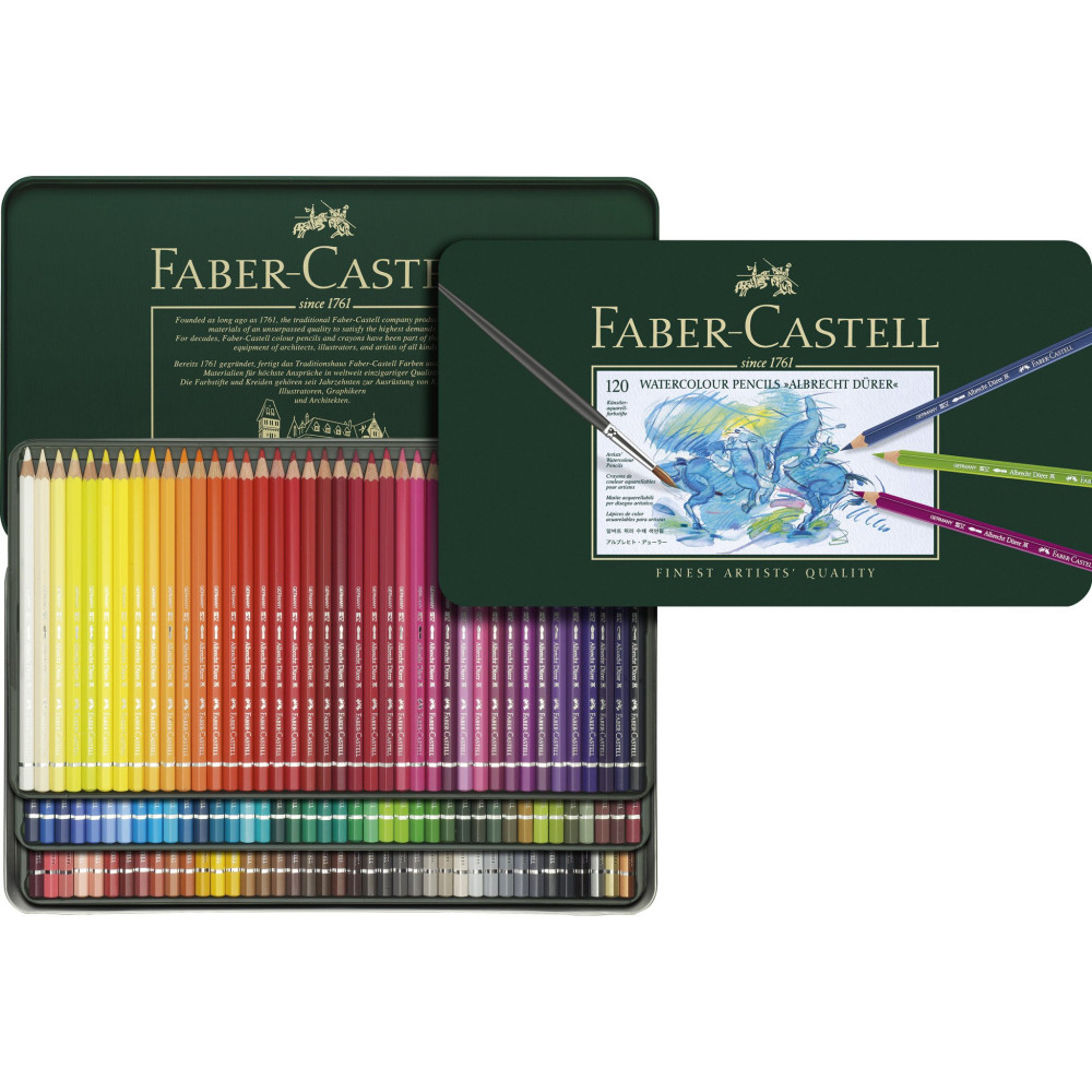 Zestaw kredek akwarelowych w metalowej kasecie A. Dürer - Faber-Castell - 120 kolorów