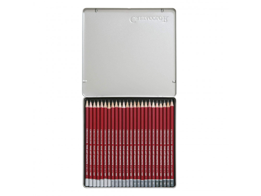 Zestaw ołówków Cleos w metalowej kasetce - Cretacolor - 24 szt.