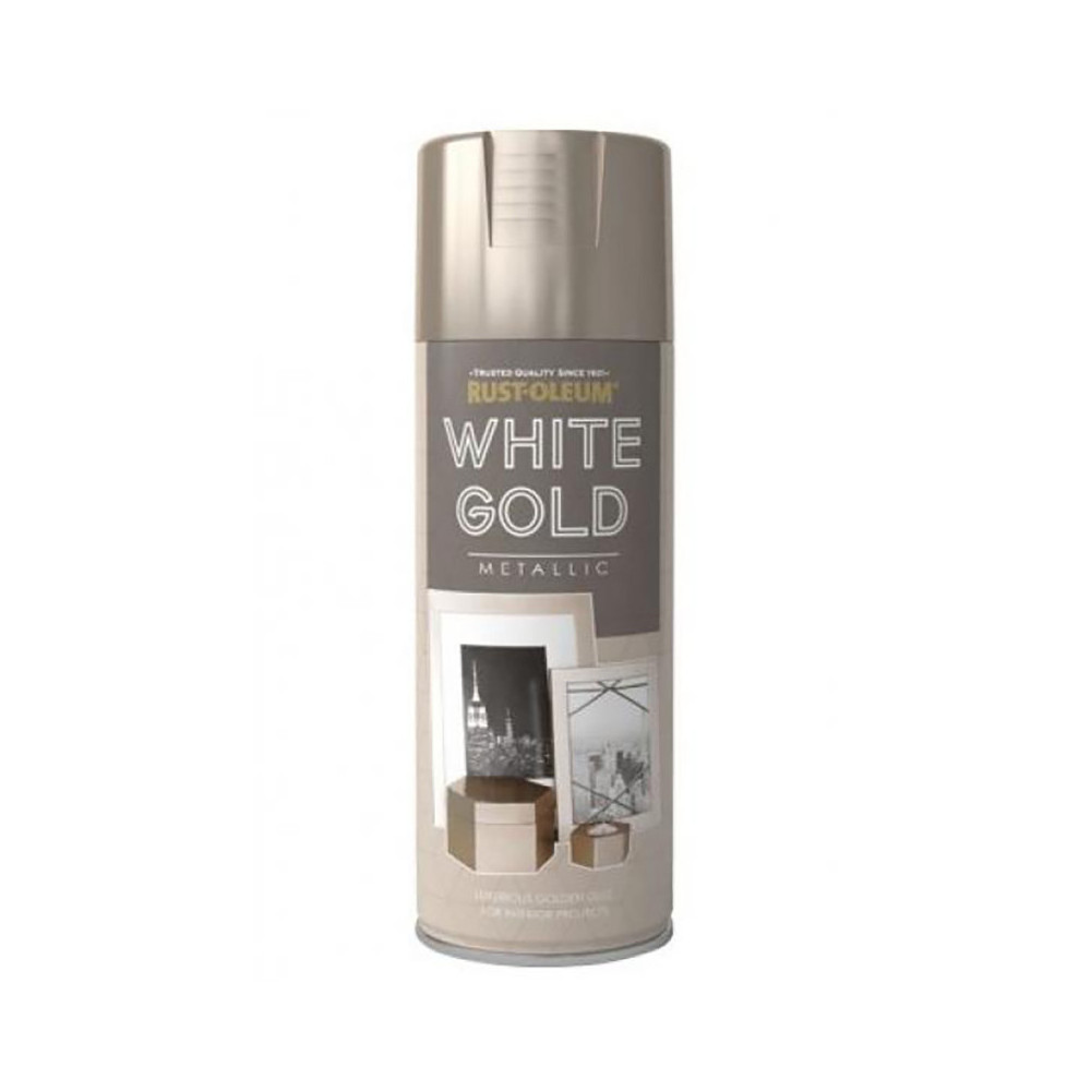 Farba w sprayu Metallic Paint Spray - Rust-Oleum - White Gold, 400 ml