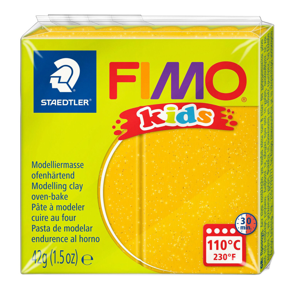 Masa termoutwardzalna Fimo Kids - Staedtler - złota brokatowa, 42 g