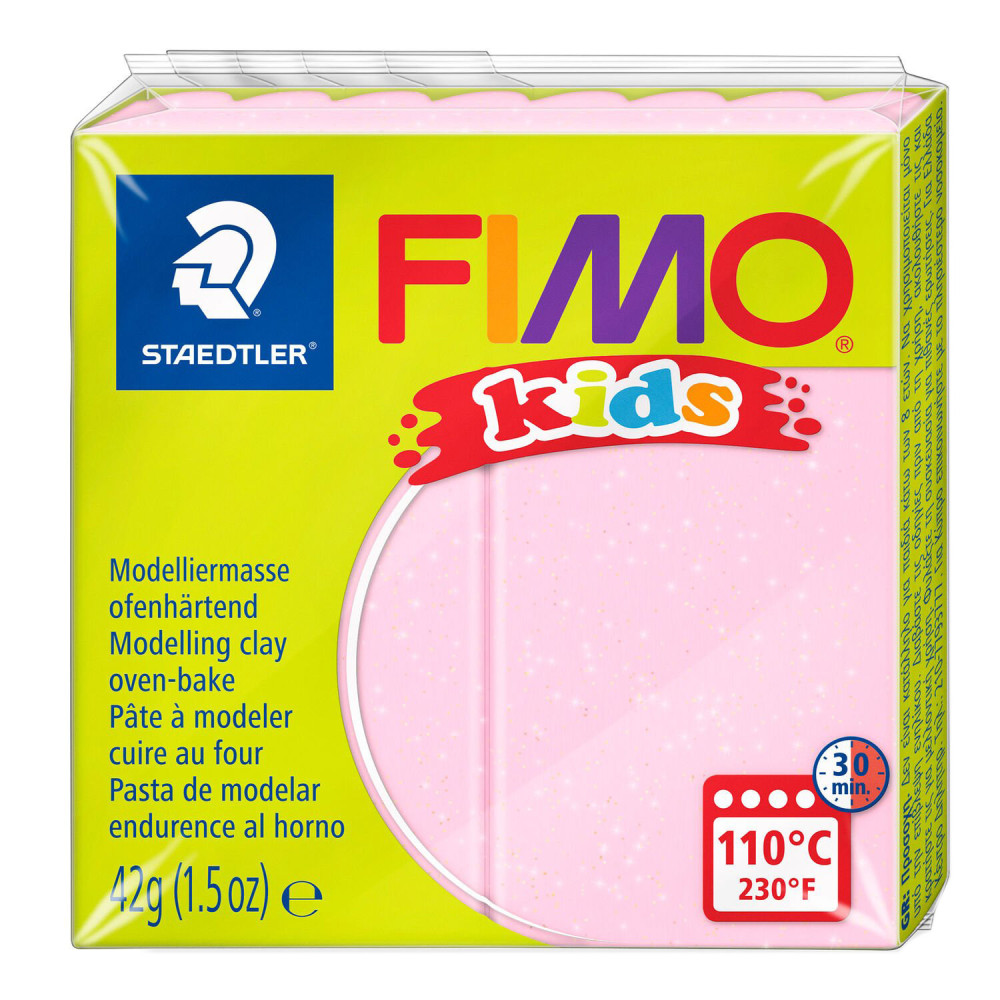 Masa termoutwardzalna Fimo Kids - Staedtler - jasnoróżowa perłowa, 42 g