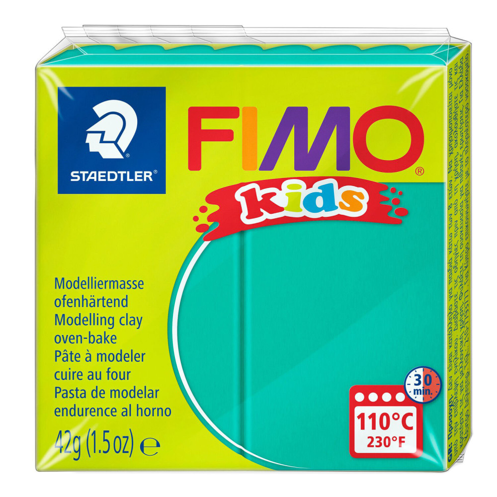 Masa termoutwardzalna Fimo Kids - Staedtler - zielona, 42 g